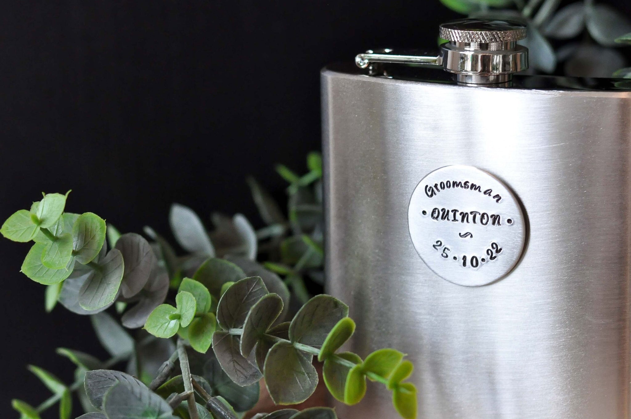 Best Man / Groomsman PERSONALISED Steel Hip Flask