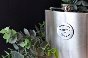 Best Man / Groomsman PERSONALISED Steel Hip Flask