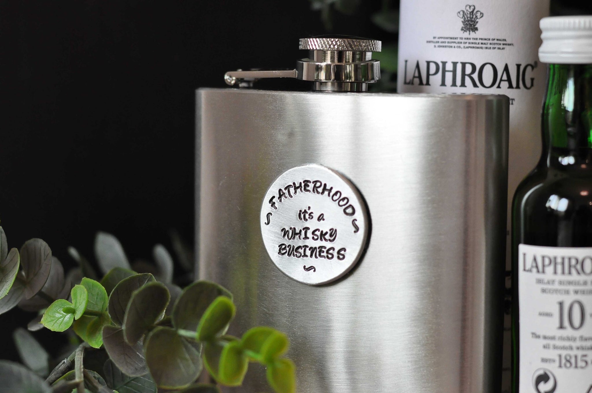 FATHERHOOD set design hip flask