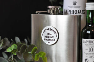 FATHERHOOD set design hip flask