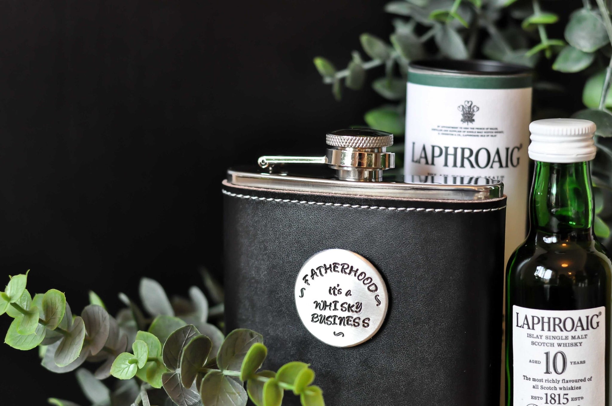 FATHERHOOD set design hip flask