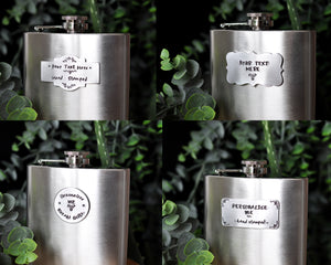 PERSONALISED Gold Glitter Hip Flask