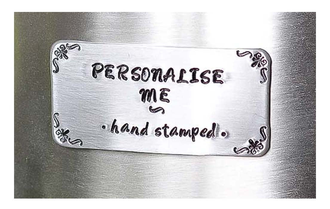 SILVER GLITTER Personalised Hip Flask