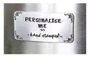 SILVER GLITTER Personalised Hip Flask